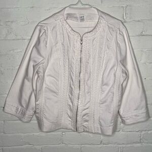 Chico’s Blush Pink Denim Jacket 12